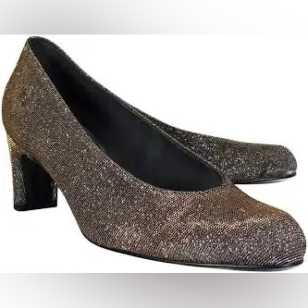 Stuart Weitzman Silver Sparkle Pumps